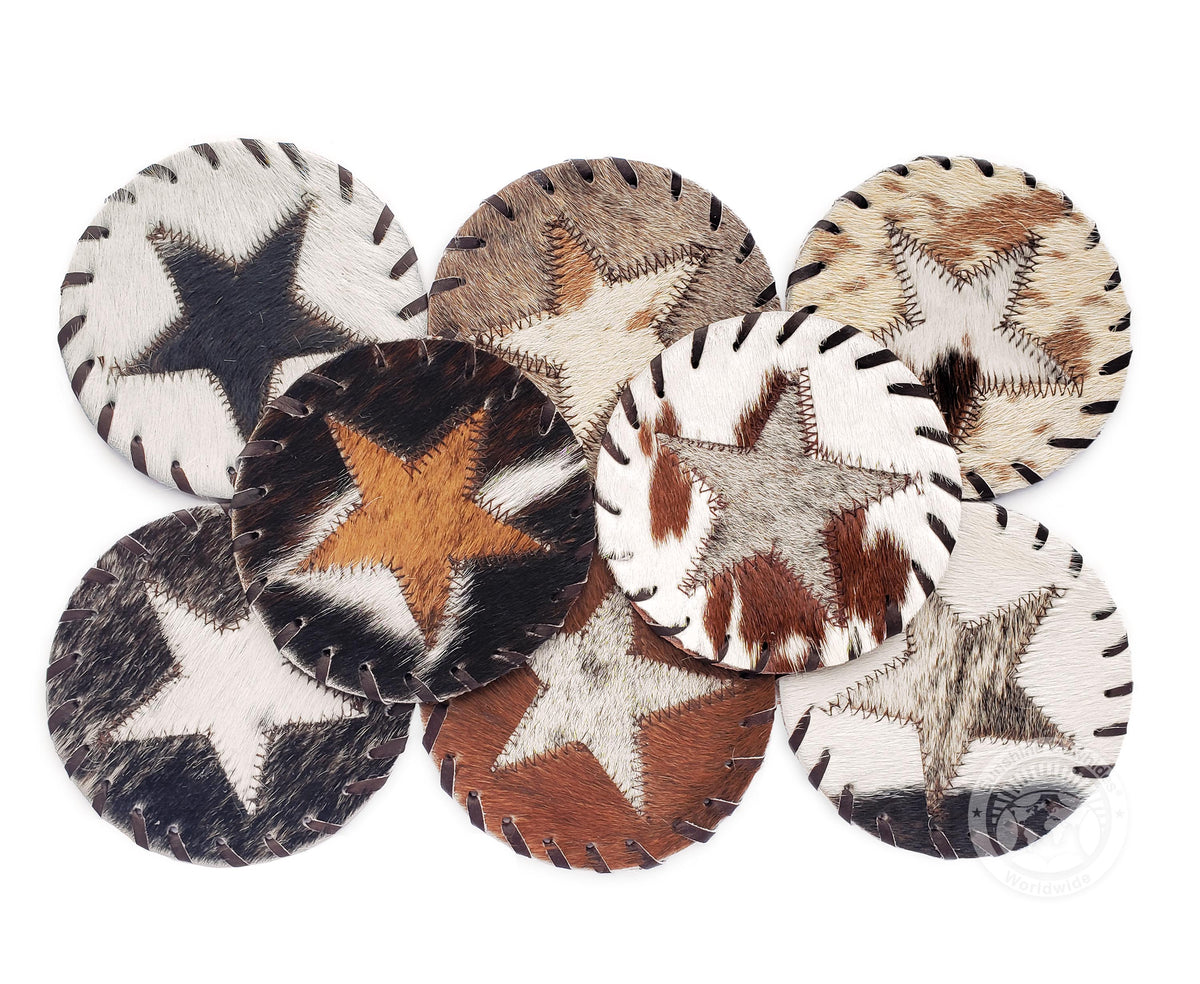 Cowhide Coasters Star Sunshine Cowhides