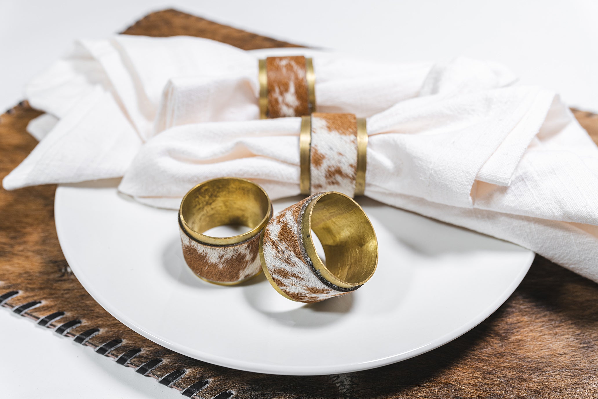Cowhide Napkin Holders