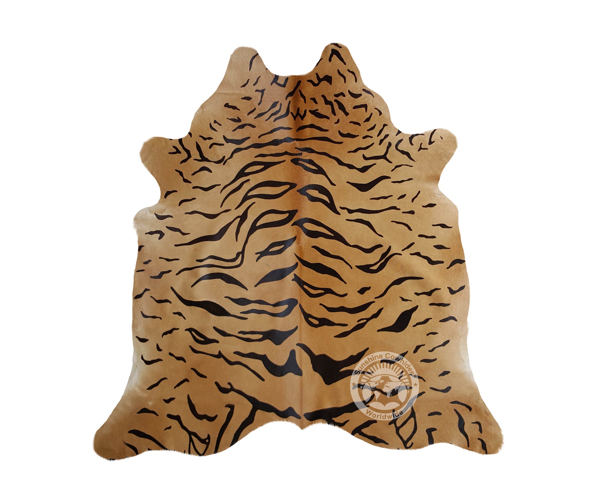 PRINTEDTIGUERONCARAMELCOWHIDER