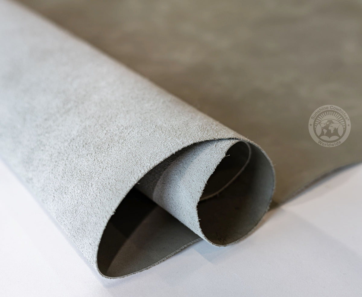 Premium Full Grain Leather GREY Sunshine Cowhides
